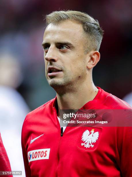 Kamil Grosicki of Poland during the EURO Qualifier match between Poland v FYR Macedonia at the Stadion Narodowy on October 13, 2019 in Warszawa Poland