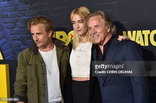 Actor Don Johnson and his children Grace and Jesse arrive for the Los Angeles premiere of the new HBO series "Watchmen" at the Cinerama Dome in...