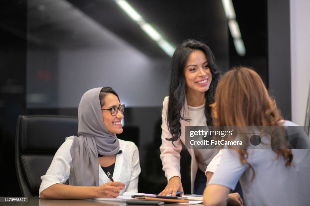 Female Business Team In Strategy Meeting High-Res Stock Photo - Getty ...