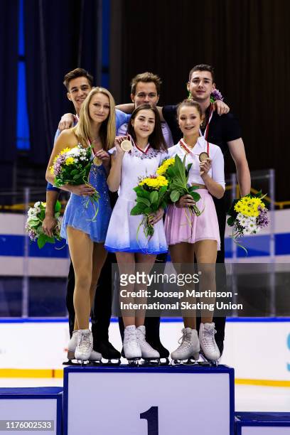 Kate Finster and Balazs Nagy of the United States, Apollinariia Panfilova and Dmitry Rylov of Russia and Annika Hocke and Robert Kunkel of Germany...