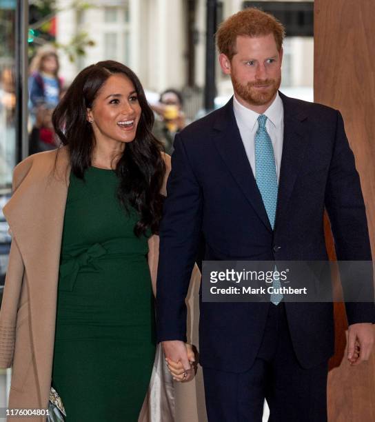 Prince Harry, Duke of Sussex and Meghan, Duchess of Sussex attend the WellChild awards at Royal Lancaster Hotel on October 15, 2019 in London,...