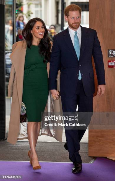 Prince Harry, Duke of Sussex and Meghan, Duchess of Sussex attend the WellChild awards at Royal Lancaster Hotel on October 15, 2019 in London,...