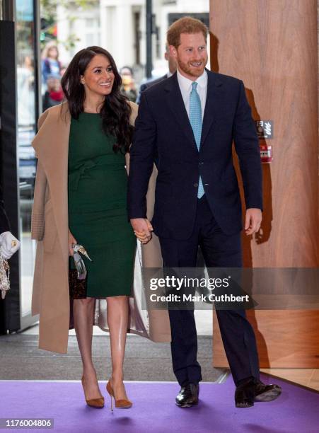 Prince Harry, Duke of Sussex and Meghan, Duchess of Sussex attend the WellChild awards at Royal Lancaster Hotel on October 15, 2019 in London,...