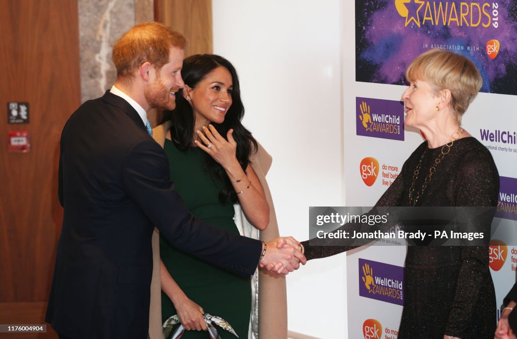 The Duke and Duchess of Sussex attend the WellChild Awards