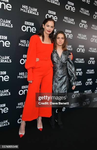 Ruth Wilson and Dafne Keen attend the Global Premiere of HBO and BBC's "His Dark Materials" at BFI Southbank on October 15, 2019 in London, England.