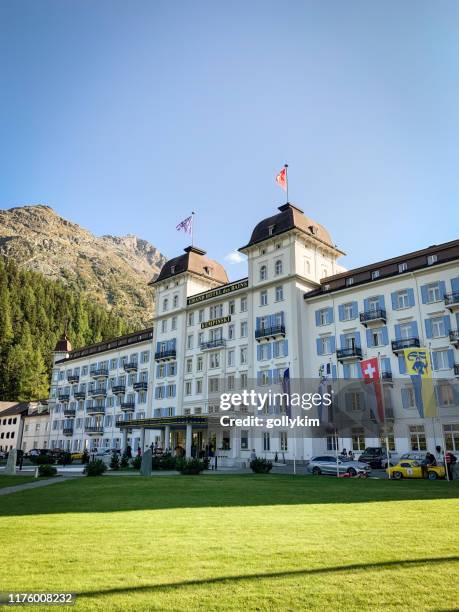 grand hotel des bains kempinski st moritz, schweiz - st moritz stock-fotos und bilder