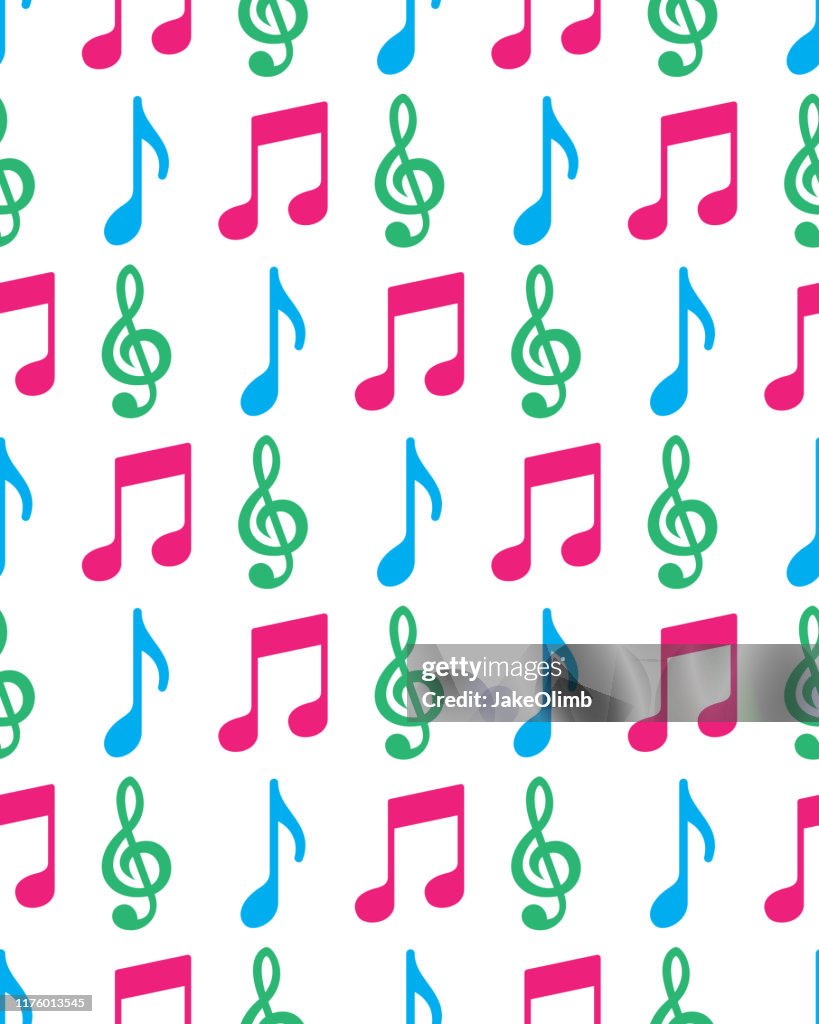 Music Note Pattern Looping Music Notes Pattern High-Res Vector Graphic - Getty Images