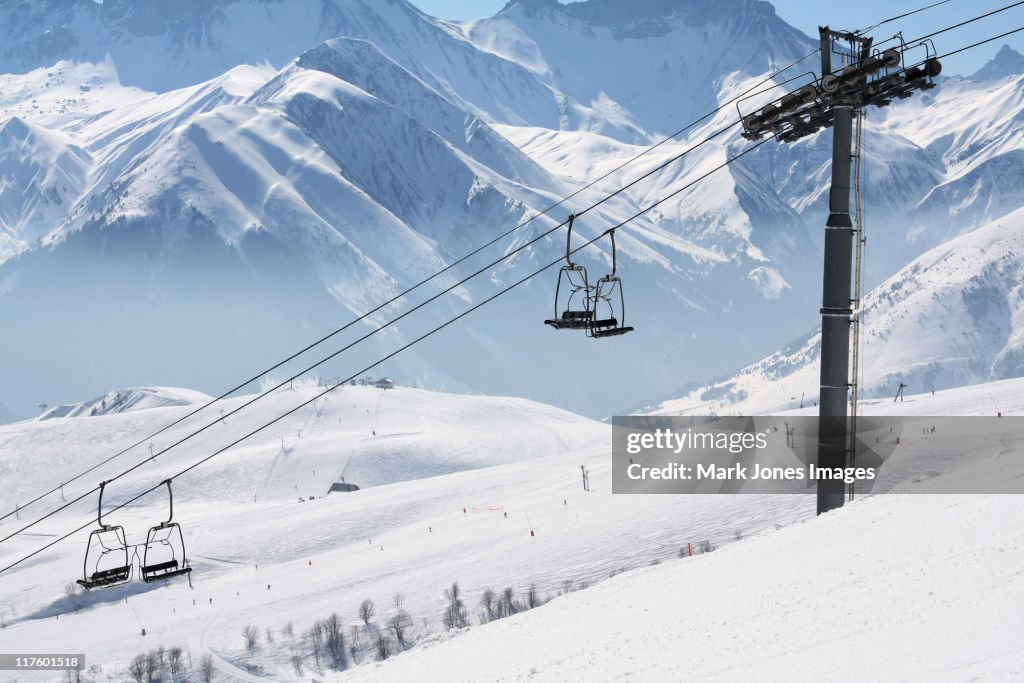 French mountain chairlift