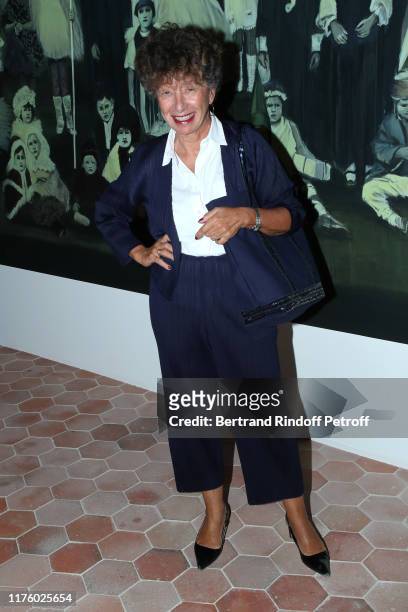 Journalist Laurence Bloch attends the Kering Heritage Days opening night at Kering and Balenciaga Company Headquarter on September 20, 2019 in Paris,...