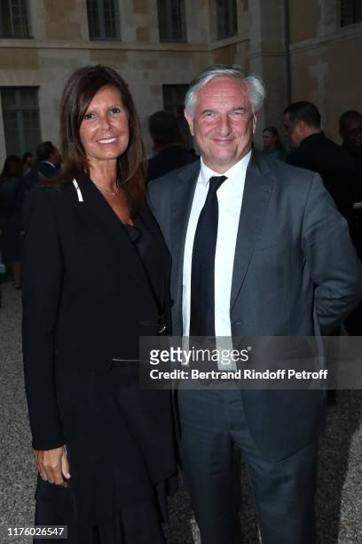 Jean-Emmanuel Sauvee and his wife Laurence Sauvee attend the Kering Heritage Days opening night at Kering and Balenciaga Company Headquarter on...