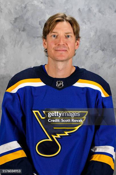 U2013 SEPTEMBER 12: Jay Bouwmeester of the St. Louis Blues poses for his official headshot for the 2019-2020 season on September 12, 2019 at the...