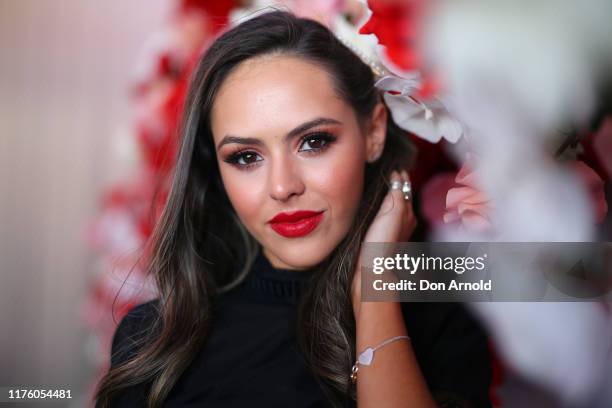 Mia Fevola attends Colgate Optic White Stakes Day at Royal Randwick Racecourse on September 21, 2019 in Sydney, Australia.