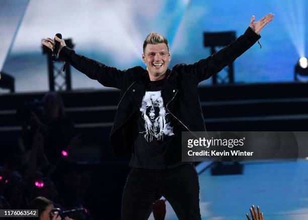 Nick Carter of Backstreet Boys performs onstage during the 2019 iHeartRadio Music Festival at T-Mobile Arena on September 20, 2019 in Las Vegas,...