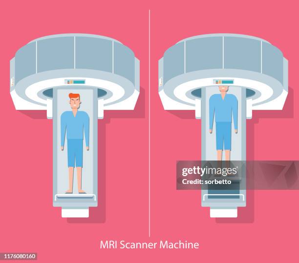 scanning patient - functional magnetic resonance imaging brain stock illustrations