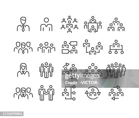Iconos para personas de negocios - Classic Line Series Iconos para personas de negocios - Classic Line Series