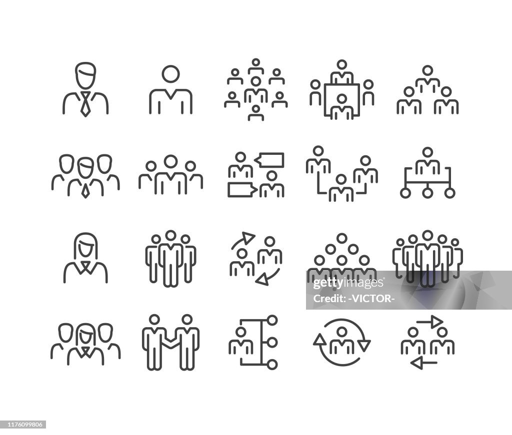 Business People Icons - Classic Line Series