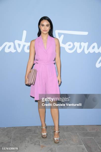 Camila Mendes attends the Salvatore Ferragamo show during Milan Fashion Week Spring/Summer 2020 on September 21, 2019 in Milan, Italy.