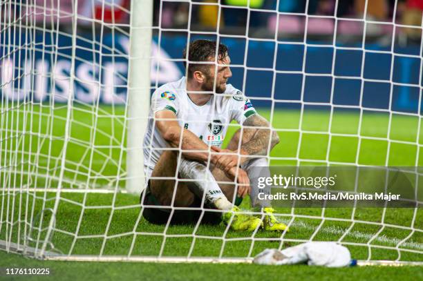 Sean Maguire of Republic of Ireland looks dejected after the UEFA Euro 2020 qualifier between Switzerland and Republic of Ireland on October 15, 2019...