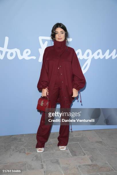 Aida Domenech attends the Salvatore Ferragamo show during Milan Fashion Week Spring/Summer 2020 on September 21, 2019 in Milan, Italy.