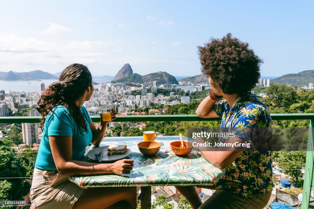 Pan di zucchero Mountain breakfast view, Rio de Janeiro,