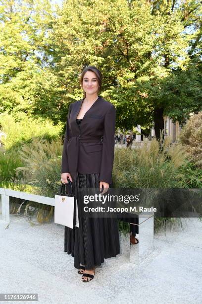 Shailene Woodley attends the Salvatore Ferragamo show during Milan Fashion Week Spring/Summer 2020 on September 21, 2019 in Milan, Italy.