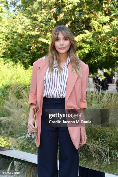 Elizabeth Olsen attends the Salvatore Ferragamo show during Milan Fashion Week Spring/Summer 2020 on September 21, 2019 in Milan, Italy.