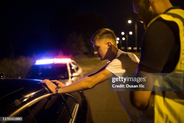 pulled over by the police - police car lights stock pictures, royalty-free photos & images