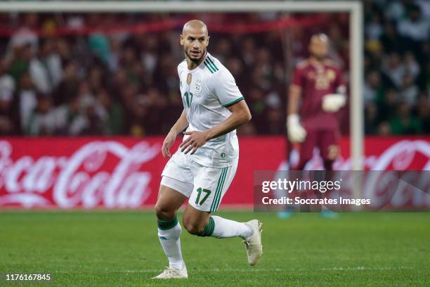Adlene Guedioura of Algeria during the International Friendly match between Algeria v Colombia at the Stade Pierre Mauroy on October 15, 2019 in...