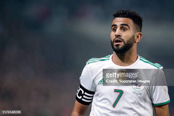 Riyad Mahrez of Algeria during the International Friendly match between Algeria v Colombia at the Stade Pierre Mauroy on October 15, 2019 in Lille...