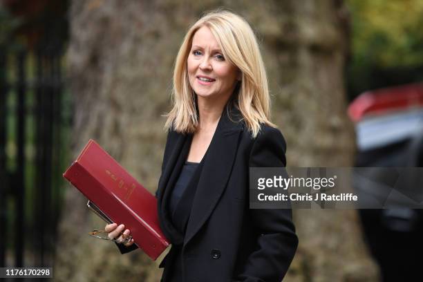 Minister of State for Housing, Esther McVey in Downing Street on October 16, 2019 in London, England. UK and EU negotiators continue to try to reach...