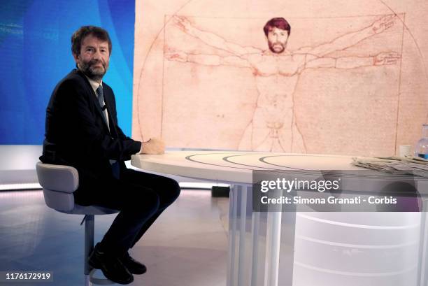 Dario Franceschini, Minister of Culture and Tourism, participates in the television program "L'aria che tira", on October 16, 2019 in Rome, Italy.