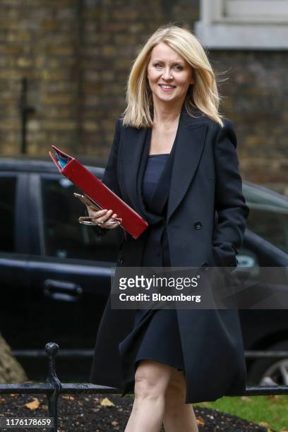 Esther McVey, U.K. Home minister, arrives for a meeting of cabinet ministers at number 10 Downing Street in London, U.K., on Wednesday, Oct. 16,...