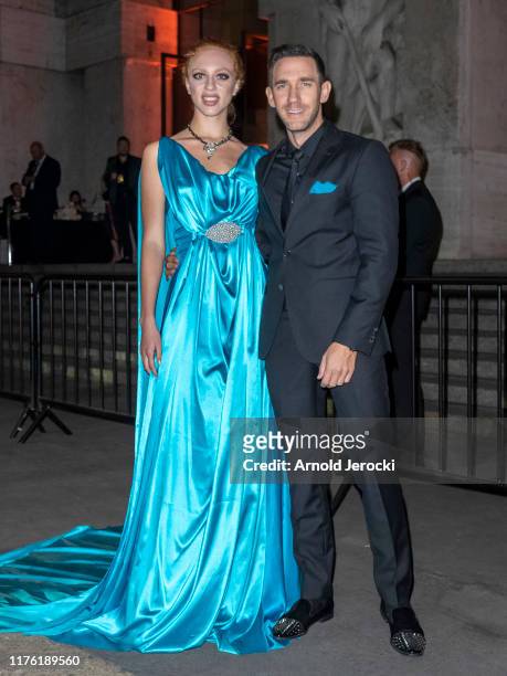 Anna Ermakova and Marcel Remus are seen during Milan Fashion Week Spring/Summer 2020 on September 21, 2019 in Milan, Italy.