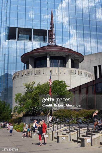 The entrance to the Country Music Hall of Fame and Museum in Nashville, Tennessee.