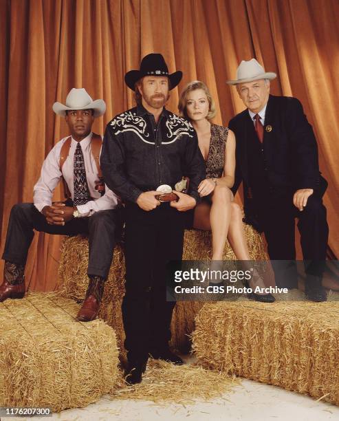 Walker, Texas Ranger, a CBS television western. Left to right, Clarence Gilyard Jr. ; Chuck Norris ; Sheree J. Wilson ; and Noble Willingham ....