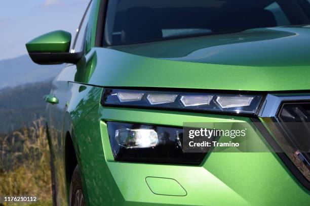 led light and blinker in a car - car blinker stock pictures, royalty-free photos & images