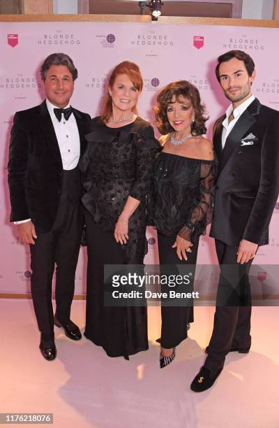 Giorgio Veroni, Sarah Ferguson, Duchess of York, Dame Joan Collins and Mark-Francis Vandelli attend the Lady Garden Foundation Gala 2019 at...