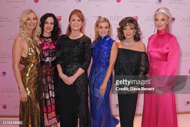 Jenny Halpern Prince, Sally Wood, Sarah Ferguson, Duchess of York, Katherine Jenkins, Dame Joan Collins and Tamara Beckwith attend the Lady Garden...