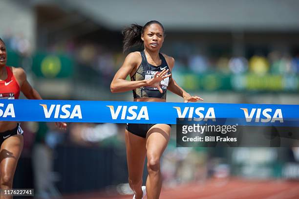 Outdoor Championships: Allyson Felix in action during Women's 400M Final at Hayward Field. Eugene, OR 6/25/2011 CREDIT: Bill Frakes
