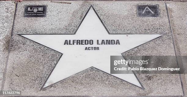 General view of Alfredo Landa's star at the Walk of Fame on June 27, 2011 in Madrid, Spain.