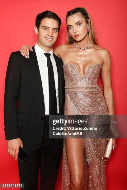 Scott Carlsen and Alina Baikova attend the amfAR Gala Milano 2019 at Palazzo Mezzanotte on September 21, 2019 in Milan, Italy.