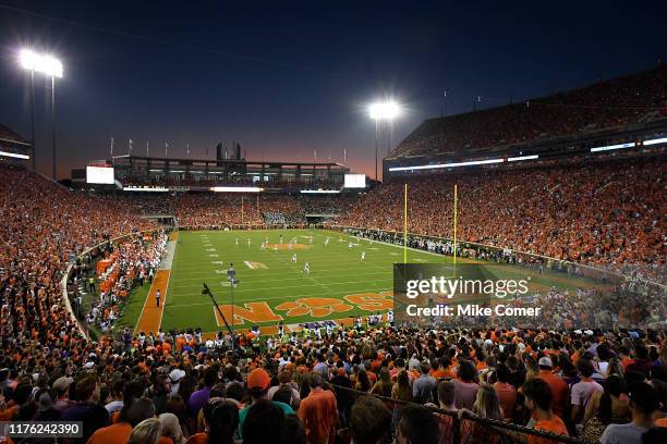 General view of the Clemson Tigers' football game against the Charlotte 49ers at Memorial Stadium on September 21, 2019 in Clemson, South Carolina.