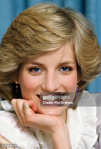 Diana, Princess of Wales at her home in Kensington Palace on February 1, 1983 in London, England. On July 1st Diana, Princess Of Wales would have...