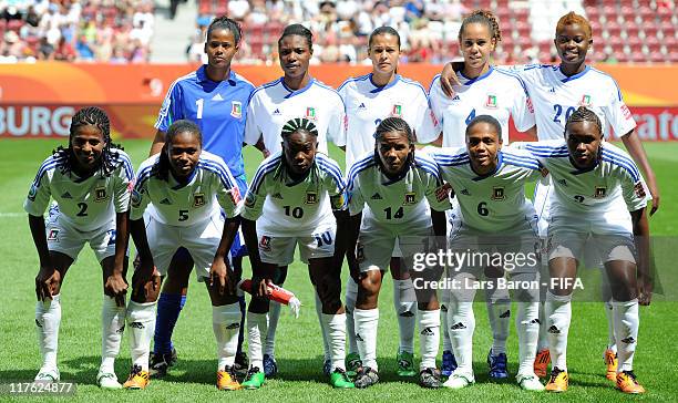 Players of Equatorial Guinea pose prior to the FIFA Women's World Cup 2011 Group D match between Norway and Equatorial Guinea at FIFA World Cup...