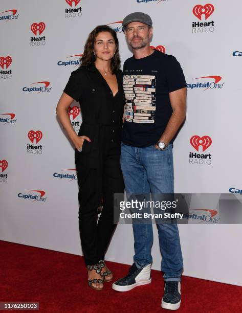 Actress Marika Dominczyk and actor Scott Foley attend the 2019 iHeartRadio Music Festival at T-Mobile Arena on September 21, 2019 in Las Vegas,...