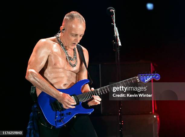 Phil Collen of Def Leppard performs onstage during the 2019 iHeartRadio Music Festival at T-Mobile Arena on September 21, 2019 in Las Vegas, Nevada.