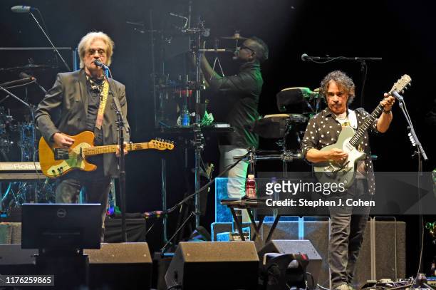 Daryl Hall and John Oates of the music duo Hall & Oats performs during the 2019 Bourbon & Beyond Music Festival at Highland Ground on September 21,...