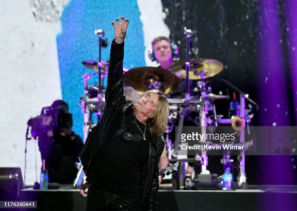 Joe Elliott of Def Leppard performs onstage during the 2019 iHeartRadio Music Festival at T-Mobile Arena on September 21, 2019 in Las Vegas, Nevada.
