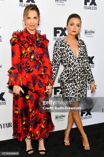 Leslie Grossman and Billie Lourd attend Vanity Fair and FX's Annual Primetime Emmy Nominations Party on September 21, 2019 in Century City,...