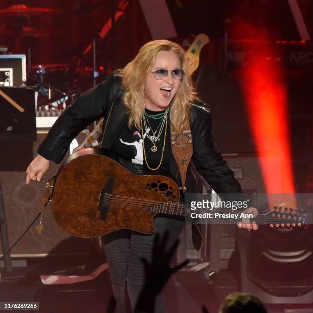 Melissa Etheridge performs onstage at Los Angeles LGBT Center Celebrates 50th Anniversary With "Hearts Of Gold" Concert & Multimedia Extravaganza at...